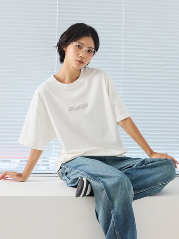 潮流趣味笑臉背圖短T