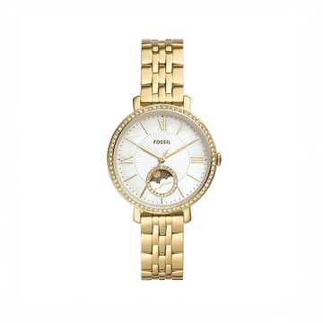 【FOSSIL】限時9折↘Jacqueline 系列賈姬風尚經典女錶 金色不鏽鋼錶帶 36 MM ES5167