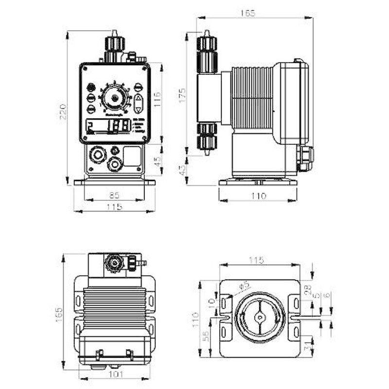 タカトポンプ ソレノイド式定量ダイヤフラムポンプ TSP-100-BS-S