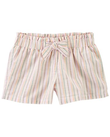 Baby Striped Pull-On Slub Shorts