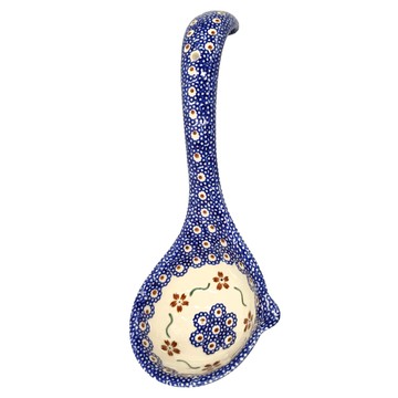 ZAKLADY CERAMICZNE BOLESLAWIEC 尖嘴湯勺  25cm  藍色花卉  1個
