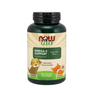【NOW 娜奧】寵物Omega-3 魚油軟膠囊 180顆~效期09/2028~特惠~Now Foods 4315