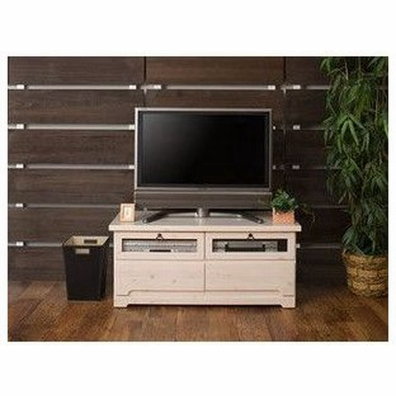 カントリー 天然木パイン材tv台 幅104cm ホワイトウォッシュ色 通販 Lineポイント最大0 5 Get Lineショッピング
