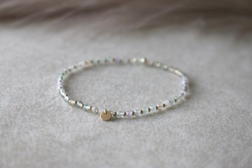 彈性手環 彩螢石 白玉 - 好消息 -