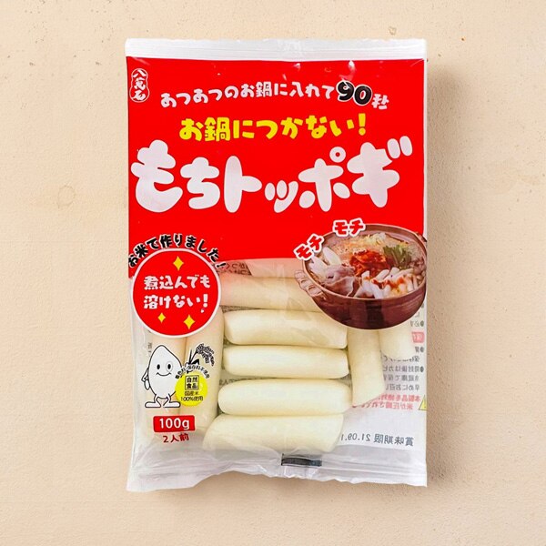 [大新食品] 八萬石 もち トッポギ  100g お鍋につかない 国産うるち米を100％使用 お手軽サイズ