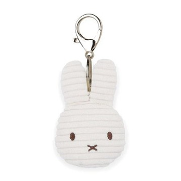 BON TON TOYS｜Miffy拍拍米菲兔ECO燈芯絨鑰匙圈-10cm 白