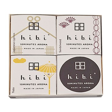 hibi 和風系列 薰香禮盒 10分鐘香薰 日本製造  檜木 + 檀香 + 柚子