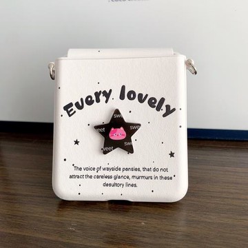 ins英文小星星oppofindn3flip手機殼三星zflip6/5硬殼榮耀MagicVFlip防摔保護套MixFlip小折疊華為pocket2