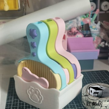 熱夯🔥拼豆 拼拼豆豆 DIY手作 手工材料包 新款可愛喵喵鏟豆鏟拼豆多功能工具學生diy不卡豆絲滑豆鏟收納盒 HLJ