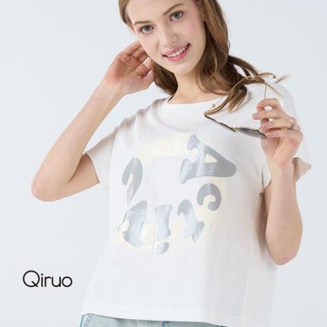 【Qiruo 奇若】春夏專櫃白色上衣7036A 短袖圓領造型