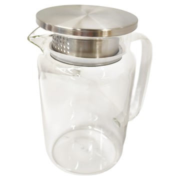 源興 多功能冷熱雙用壺 TH800-800ML #304不銹鋼蓋 高硼耐熱玻璃壺身  1個  透明