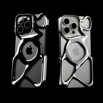 幾何支點殼 異形無邊框 金屬骨架 散熱 防摔殼 適用 蘋果 iPhone 16 15 14 13 Pro Max 保護殼