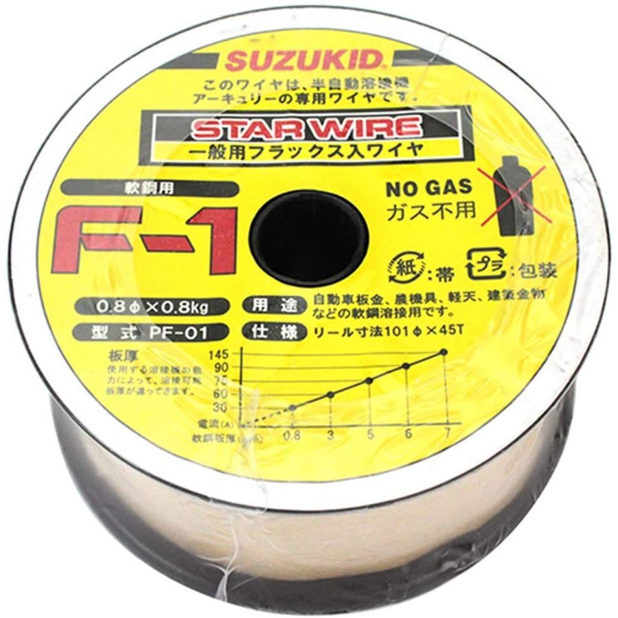 スター電器製造(SUZUKID)ノンガス軟鋼 0.8φ*3.0kg PF-51 - 2