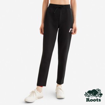 Roots女裝- NOCTURNAL OPEN BOTTOM 棉褲-黑色