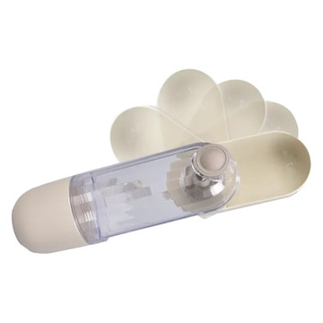 Truly House 寵物外出水糧杯 3合1 攜帶方便  米色  1個