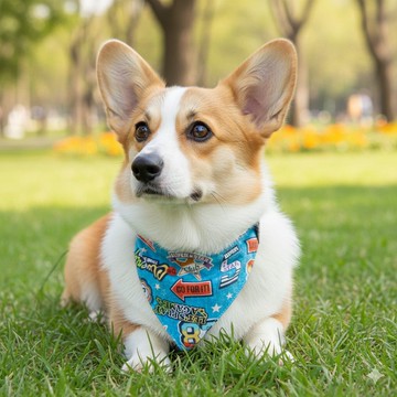 街頭塗鴉款 貓咪狗狗圍巾裝飾項圈