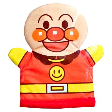 BANDAI 洗澡手套  麵包超人臉型 紅色  1個  1入