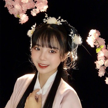 【好康免運】漢服髮飾套裝 水貂毛球髮夾 髮簪 頂簪頭冠 冬季毛絨古風頭飾