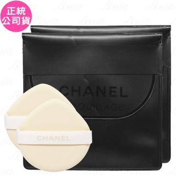 CHANEL 香奈兒 原生美肌精萃凝凍粉餅粉撲*2(公司貨)