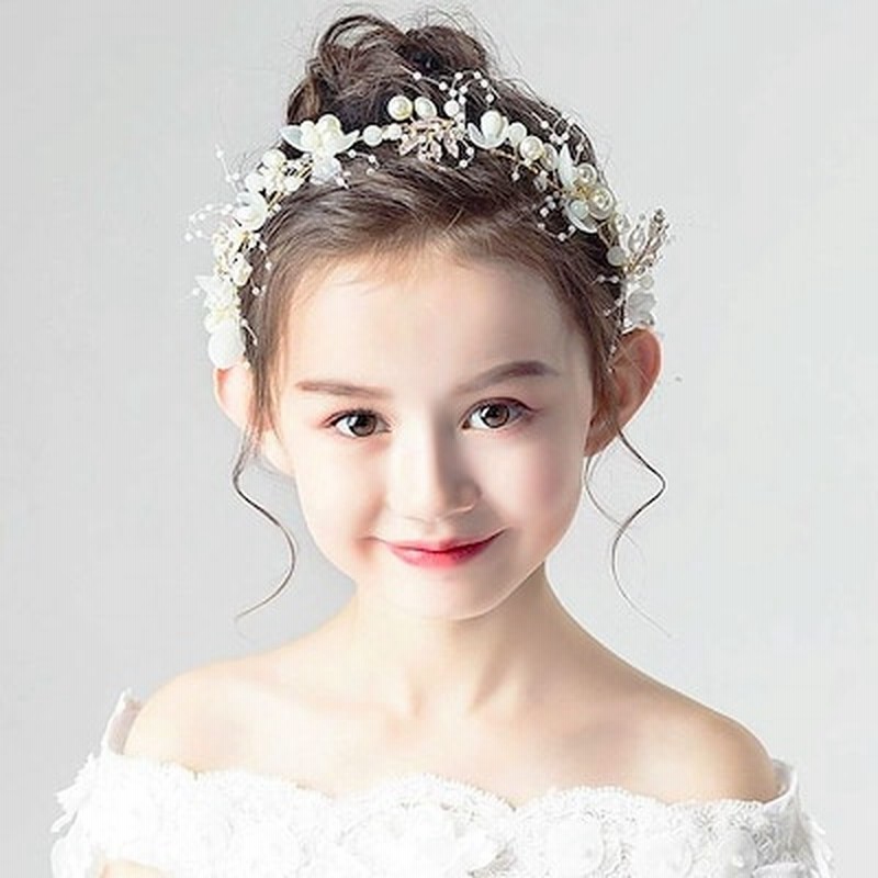 子供 髪飾り 花 カチューシャ 女の子 ヘッドドレス ヘアアクセサリー 子供 花嫁 花冠 結婚式 通販 Lineポイント最大get Lineショッピング