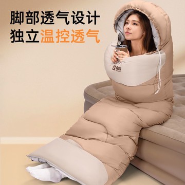 🔥台灣發貨🔥疆嶼睡袋成人四季通用車用露營防寒加寬加厚辦公室午睡被子隔髒露營 登山 睡袋 成人睡袋 睡墊  旅行睡袋