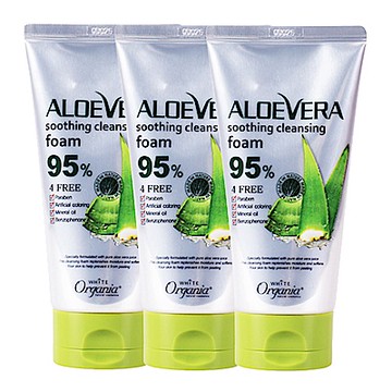 *Organia 歐格妮亞 95%蘆薈舒緩保濕潔面乳130gx3入