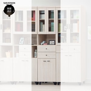 【顛覆設計】樂雅白雲橡色2尺書櫃