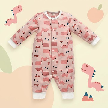 OMYMONSTER -蜜桃方包恐龍長袖連身衣