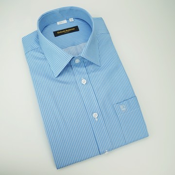 【金安德森】藍色條紋窄版長袖襯衫