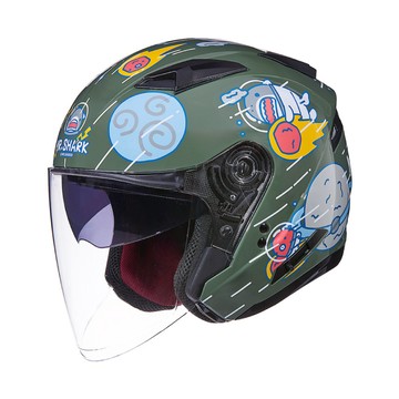 SOL 【SOL】SO-7E 鯊魚先生 迷霧綠 3/4罩(開放式安全帽│機車│內襯│半罩│加長型鏡片│內藏墨鏡)