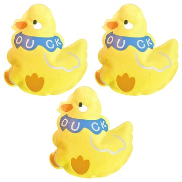 理享家 泰迪植絨熱水袋 17.5 x 16.5cm 黃色鴨鴨 180ml 40g 3個  1組