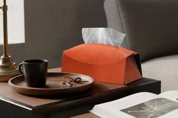 【TaG】Foldía 折疊皮革面紙盒 | 素食皮革 居家美學 預購10月底