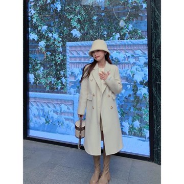 小小家   （正肩大衣）秋冬小個子小碼雙面手工中長款羊毛大衣xxs