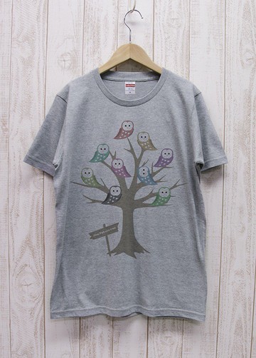 Men Fuku6 Tee 倉鴞樹 炭灰色 / R008-T-GR