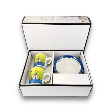 義大利EGAN- 歐式小屋系列 100ML濃縮咖啡杯禮盒組 藍綠色