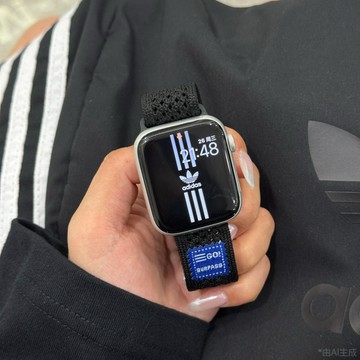 運動編織磁吸花邊扣 針織尼龍夏季透氣腕帶 適用於Apple watch10 錶帶 iwatch錶帶 全系列通用 當季錶帶