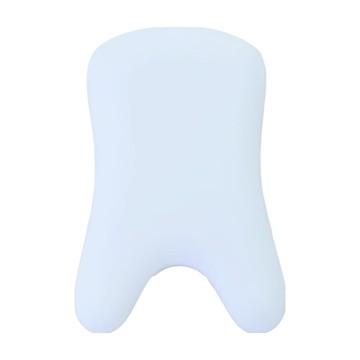 即室好物 高質感陶瓷製臉部刮痧板 冰涼舒適  1個  白色  牙形  8 x 5.5cm