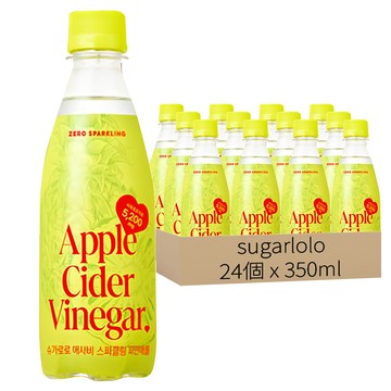 sugarlolo 蘋果醋氣泡水 鳳梨口味  24個  350ml
