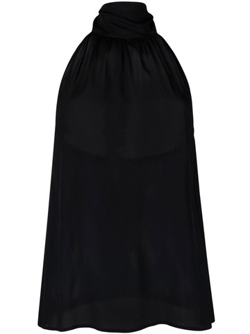 PINKO - open-back halterneck blouse - women - Viscose - XS - Black