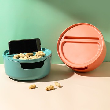 墨色懶人瓜子干果盤創意現代家用堅果零食盤過年糖果收納盒水果盤