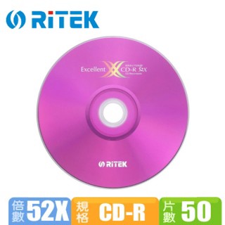 RIDATA Ritek 極速X版 52X CD-R 700MB(50片裸裝)