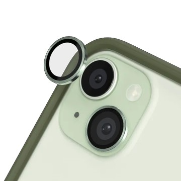 iPhone 15 Plus 9H 鏡頭玻璃保護貼 綠