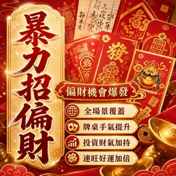 🔥暴力招偏財🔥 強效招偏財 最強暴力招財 賭運 投資 地下彩 股票 麻將 打牌 迅速起運招偏財 補財庫 財源廣進~