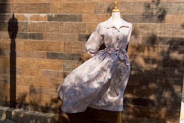 抽繩半袖淑女洋-訂製 名2 親子洋裝 親子裝 手工製作 手工訂製