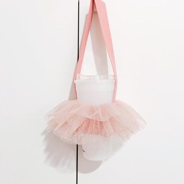 台灣製手創澎澎紗裙飲料杯帶