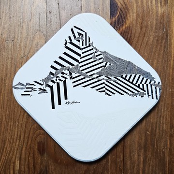 阿登山脈 -吸水陶瓷杯墊