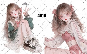 original sticker no.4018 人物貼紙 原創貼紙 原創人物貼紙 裝飾貼紙 cotton melody