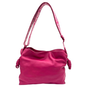 LOEWE 羅威 粉紅色 皮革 Flamenco Clutch 肩背包 【二手名牌BRAND OFF】