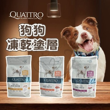 【喵啾寵物小舖】🐾QUATTRO 卡特羅 低穀低敏狗飼料｜全犬種適用 無穀配方 狗狗主食乾糧 腸胃保健 健康美毛✨