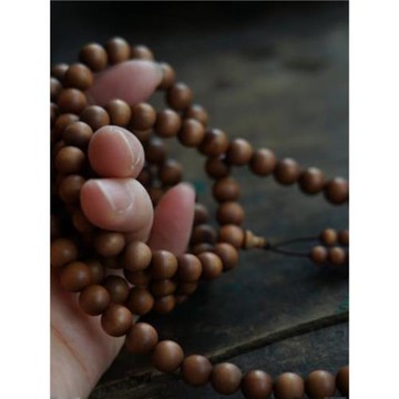 (免運)印度邁索爾老山檀香木0.6手串0.8情侶手珠1.0女念珠1.2佛珠男文玩